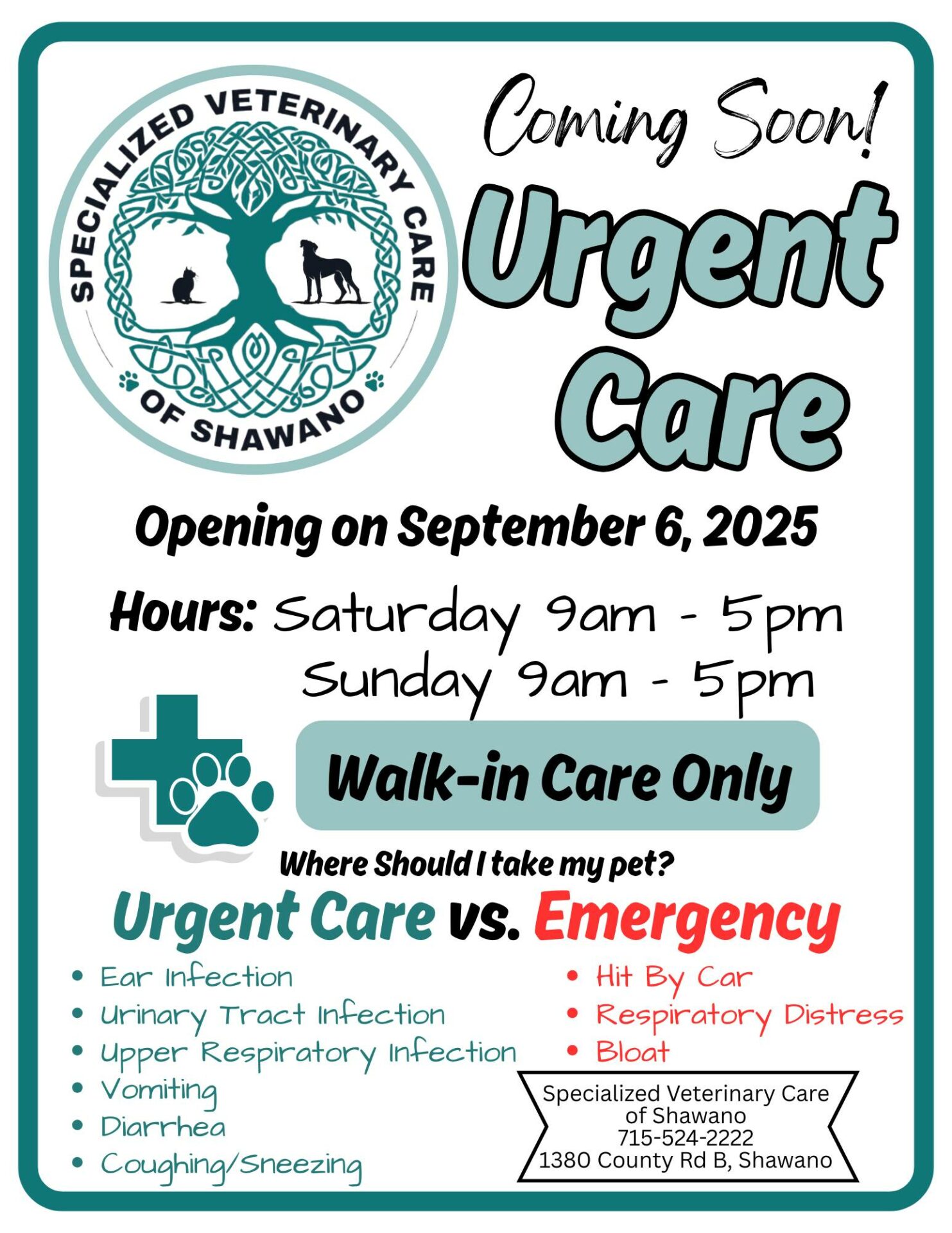 Urgent Care Hours